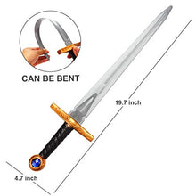 Load image into Gallery viewer, DINOBROS Medieval Crusader Plastic Toy Sword, Shield and Shirt Knight Role Play Costume Set for Kids Age 6-12