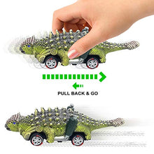 Load image into Gallery viewer, DINOBROS Dinosaur Toy Pull Back Cars, 6 Pack Dino Toys for 3 Year Old Boys and Toddlers, Boy Toys Age 3,4,5 and Up, Pull Back Toy Cars, Dinosaur Games with T-Rex