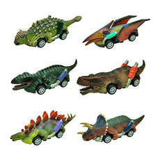 Load image into Gallery viewer, DINOBROS Dinosaur Toy Pull Back Cars, 6 Pack Dino Toys for 3 Year Old Boys and Toddlers, Boy Toys Age 3,4,5 and Up, Pull Back Toy Cars, Dinosaur Games with T-Rex